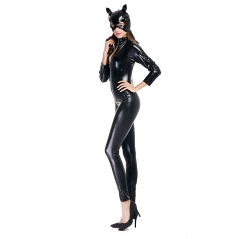 catwoman dc comics costume|catwoman costume zipper version.